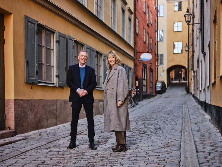 Bengt Malmegård och Åsa Paborn (Stadsmissionen).
